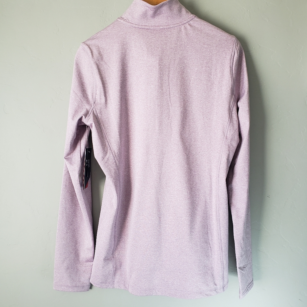 Reebok womens slim with thumb holes long sleeve shirt / top size L purple - Picture 7 of 10